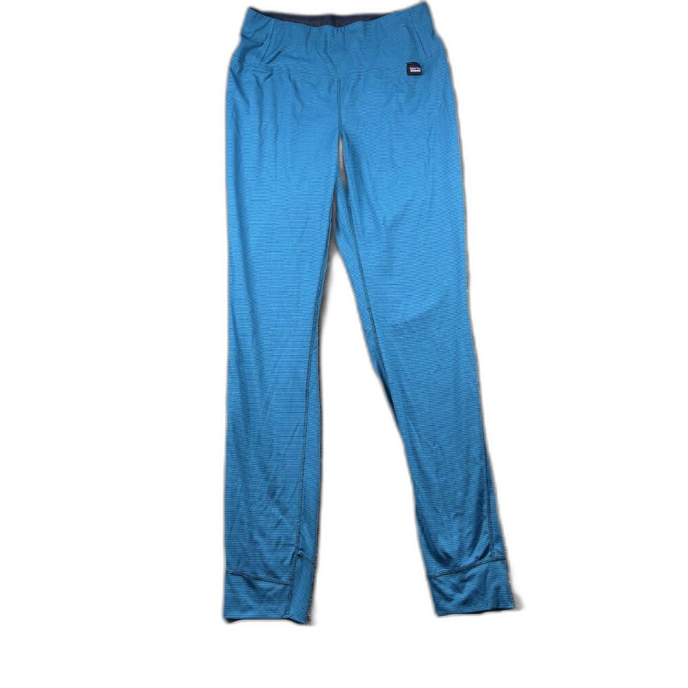 Patagonia Women Capilene Base Layer Mid Weight Pants Layering Turquoise XS M215